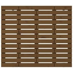Berkfield Home Wall Headboard Honey Brown 96x3x91.5 cm Solid Wood Pine - thumbnail 4