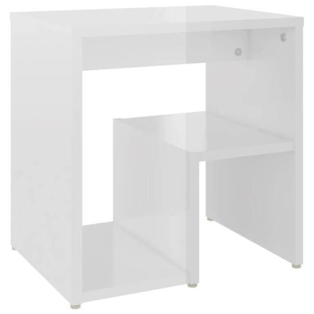 Berkfield Home Durable Bed Cabinets 2 pcs High Gloss White 40x30x40 cm Engineere - Size: 40 x 30 x 40 cm - image 1