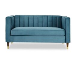 Home Detail Thomas 2 Seater Velvet Sofa in Blue - thumbnail 2