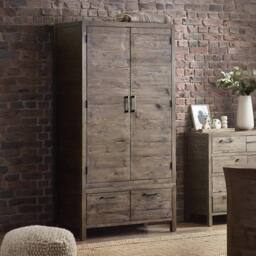 Cheshire Premium Legacy 2 Door Wardrobe in Cashew in Beige - thumbnail 3