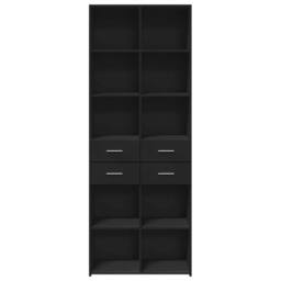 Berkfield Home Highboard Black 70x42.5x185 cm Engineered Wood - thumbnail 4
