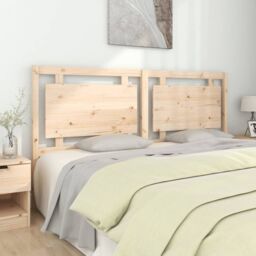Berkfield Home Bed Headboard 185.5x4x100 cm Solid Pine Wood in Brown - thumbnail 1