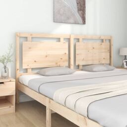 Berkfield Home Bed Headboard 185.5x4x100 cm Solid Pine Wood in Brown - thumbnail 3