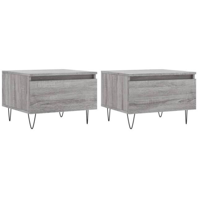 Berkfield Home Coffee Tables 2 pcs Grey Sonoma 50x46x35 cm Engineered Wood - Size: 50 x 46 x 35 cm - image 1