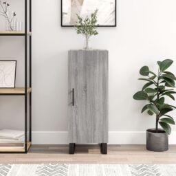 Berkfield Home Sideboard Grey Sonoma 34.5x34x90 cm Engineered Wood - thumbnail 1