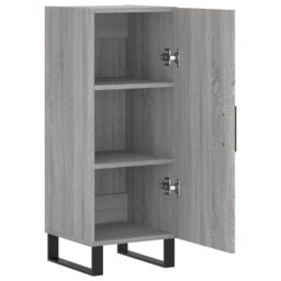 Berkfield Home Sideboard Grey Sonoma 34.5x34x90 cm Engineered Wood - thumbnail 5