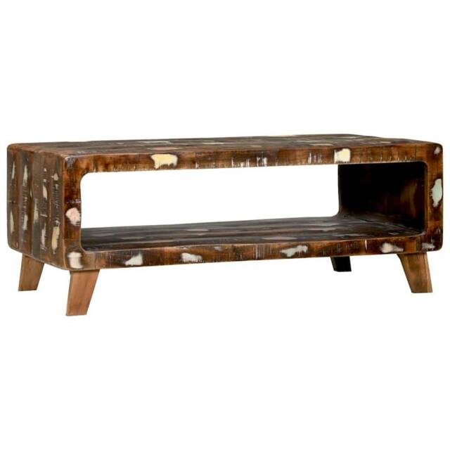 Berkfield Home Coffee Table 90x50x35 cm Solid Wood Reclaimed in Brown - Size: 90 x 50 x 35 cm - image 1