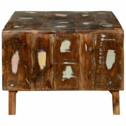 Berkfield Home Coffee Table 90x50x35 cm Solid Wood Reclaimed in Brown - Size: 90 x 50 x 35 cm - thumbnail 4