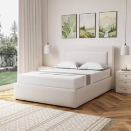 Artemis Home Weston Fabric 135cm Double Ottoman Bed Frame with Storage - Beige - thumbnail 1