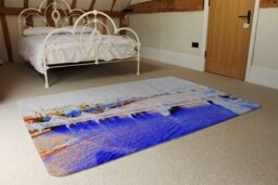 Benjamin Tate Design London Eye Veiw Blue Rug in Natural - Size: Large - thumbnail 3