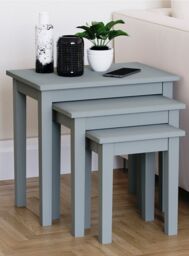 Home Discount Vida Designs Yorkshire Nest of 3 Tables Coffee Side Tables in Grey