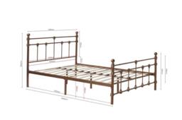 SquareBoxx Isabella Double Metal Bed Frame with Victorian Style & Storage in Bronze - thumbnail 2