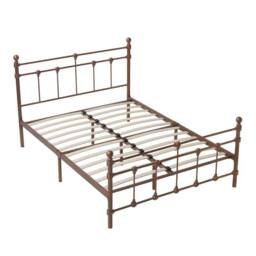 SquareBoxx Isabella Double Metal Bed Frame with Victorian Style & Storage in Bronze - thumbnail 4
