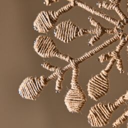 Dibor Brown Jute Snowflake Christmas Decoration Tree Topper - thumbnail 3