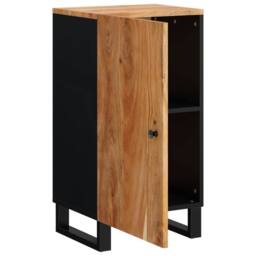 Berkfield Home Sideboard with Door 40x31x75 cm Solid Wood Acacia in Brown - Size: 40 x 31 x 75 cm - thumbnail 4
