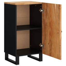 Berkfield Home Sideboard with Door 40x31x75 cm Solid Wood Acacia in Brown - Size: 40 x 31 x 75 cm - thumbnail 5