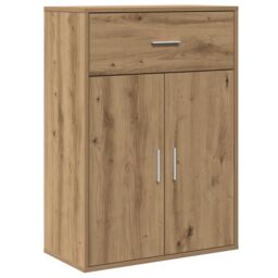 Berkfield Home Sideboard with Drawer with Shelf with Storage with Door Artisan oak Engineered wood in Brown - thumbnail 2