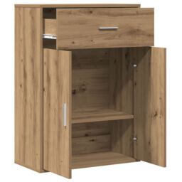 Berkfield Home Sideboard with Drawer with Shelf with Storage with Door Artisan oak Engineered wood in Brown - thumbnail 5