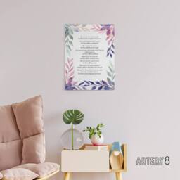 "Artery8 Beatitudes Sermon Of The Mount Jesus Canvas Wall Art Print in Purple - Size: W18"" x H24""" - thumbnail 3