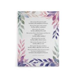 "Artery8 Beatitudes Sermon Of The Mount Jesus Canvas Wall Art Print in Purple - Size: W18"" x H24""" - thumbnail 1