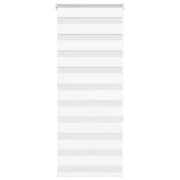 Berkfield Home Zebra Blind White 55x150 cm Fabric Width 50.9 cm Polyester - thumbnail 1