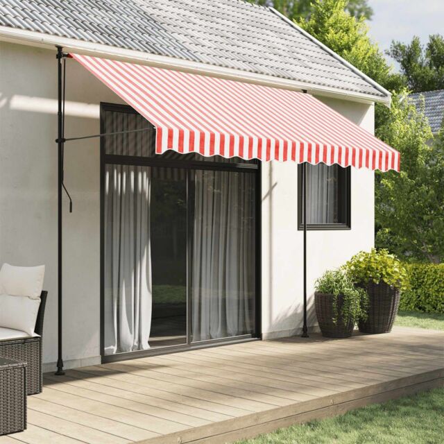 Berkfield Home Replacement Fabric for Awning Red & White Stripe 3x2.5 m - image 1