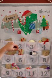 Personalised Memento Company Personalised Dinosaur Advent Calendar in Grey - thumbnail 3