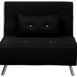Wyld and Coco Sofa Bed - Black Woven Fabric Single Fold-Out - thumbnail 2