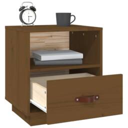 Berkfield Home Beautiful Bedside Cabinets 2 pcs Honey Brown 40x34x45 cm Solid Wo - Size: 40 x 34 x 45 cm - thumbnail 5