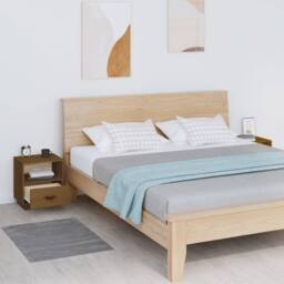 Berkfield Home Beautiful Bedside Cabinets 2 pcs Honey Brown 40x34x45 cm Solid Wo - Size: 40 x 34 x 45 cm
