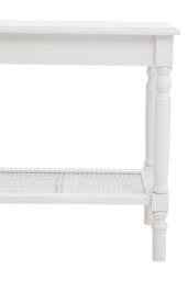 Orsina Ivory Side Table, Night Stand End Table with Bottom Shelf, Bedside Night Table for Home in White - thumbnail 4
