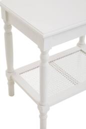 Orsina Ivory Side Table, Night Stand End Table with Bottom Shelf, Bedside Night Table for Home in White - thumbnail 6