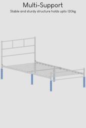 HD Designs Dorset Metal Single Double King Bed Frame Bedroom Furniture in White - thumbnail 7
