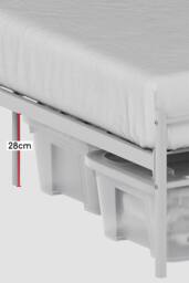 HD Designs Dorset Metal Single Double King Bed Frame Bedroom Furniture in White - thumbnail 4
