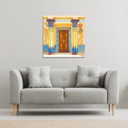Benjamin Tate Design Ancient Egyptian writing (Canvas Print) / 127 x 127 x 4cm in Natural - Size: 127 x 127 x 4 cm - thumbnail 1