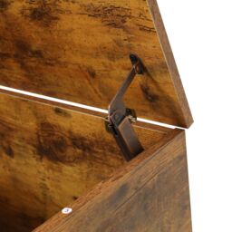 Xample Children's Wooden Toy Box Chest Kids Storage Bench Flip Top Lid & Safety Hinges in Brown - thumbnail 6