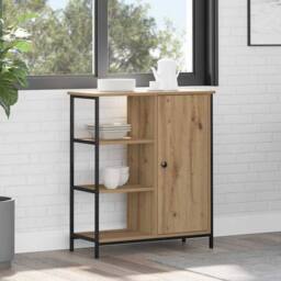 Berkfield Home Sideboard Artisan Oak 70x30x80 cm Engineered Wood in Brown - Size: 70 x 30 x 80 cm - thumbnail 3