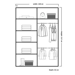 Sliding Wardrobes 4U Merikan Sliding Double Mirror Door Wardrobe 180cm X 217cm in White - Size: 180 cm X 217 cm - thumbnail 2
