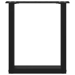 Berkfield Home Coffee Table Legs U-Shaped 2 pcs Black 28x(42-43) cm Steel - thumbnail 5