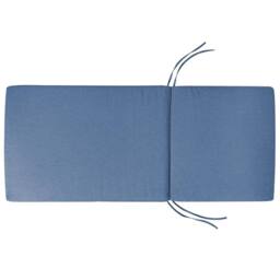 Wyld and Coco 2-Piece Folding Acacia Garden Chairs with Blue Cushions in Brown - thumbnail 5
