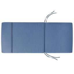 Wyld and Coco 2-Piece Folding Acacia Garden Chairs with Blue Cushions in Brown - thumbnail 6
