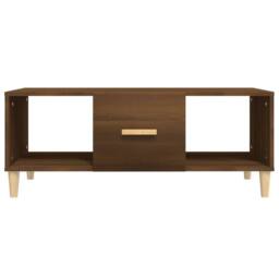Berkfield Home Decorative Coffee Table Brown Oak 102x50x40 cm Engineered Wood - Size: 102 x 50 x 40 cm - thumbnail 1