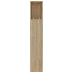 Berkfield Home Headboard Cabinet Sonoma Oak 220x18.5x104.5 cm in Brown - thumbnail 5