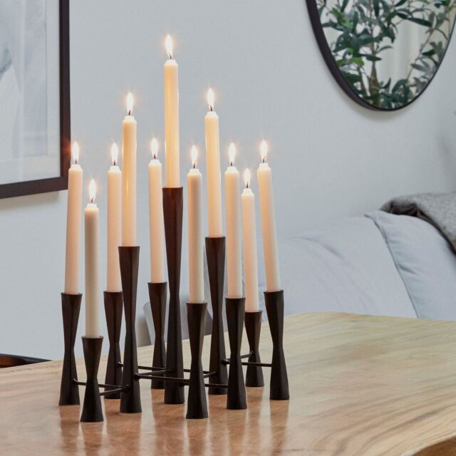 Ivyline Parker 11 Piece Black Candle Centerpiece H42cm W52cm - image 1