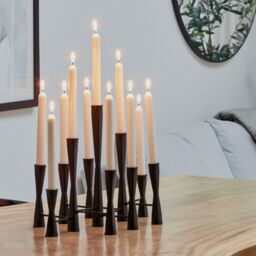 Ivyline Parker 11 Piece Black Candle Centerpiece H42cm W52cm - thumbnail 1