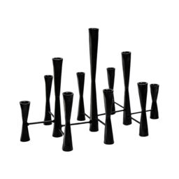 Ivyline Parker 11 Piece Black Candle Centerpiece H42cm W52cm - thumbnail 2