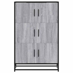 Berkfield Home Highboard Grey Sonoma 68x35x106.5 cm Engineered Wood & Metal - thumbnail 4