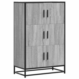 Berkfield Home Highboard Grey Sonoma 68x35x106.5 cm Engineered Wood & Metal - thumbnail 2