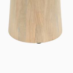 FurnitureboxUK Axis Round White Oak Wood Side Table in Light Brown - thumbnail 5