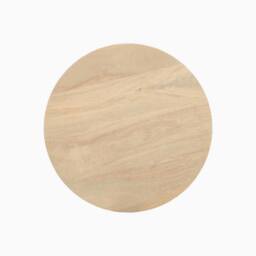 FurnitureboxUK Axis Round White Oak Wood Side Table in Light Brown - thumbnail 6